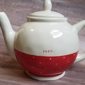Rae Dunn Red Teapot
